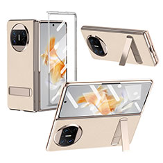 Custodia Lusso Pelle e Plastica Opaca Cover ZL3 per Huawei Mate X5 Oro