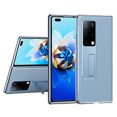 Custodia Lusso Pelle e Plastica Opaca Cover ZL4 per Huawei Mate X2 Blu