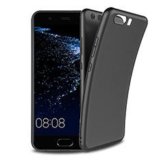 Custodia Morbida Silicone Lucido Q01 per Huawei P10 Nero