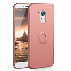 Custodia Plastica Rigida Cover Opaca con Anello Supporto A01 per Huawei Honor 6A Oro Rosa