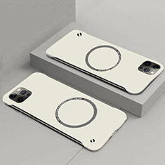 Custodia Plastica Rigida Cover Opaca con Mag-Safe Magnetic P01 per Apple iPhone 14 Bianco