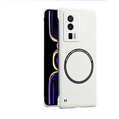 Custodia Plastica Rigida Cover Opaca con Mag-Safe Magnetic per Xiaomi Poco F5 Pro 5G Bianco