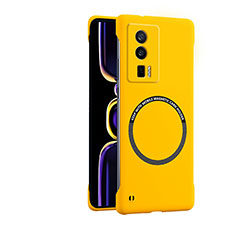 Custodia Plastica Rigida Cover Opaca con Mag-Safe Magnetic per Xiaomi Poco F5 Pro 5G Giallo