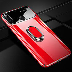 Custodia Plastica Rigida Cover Opaca con Magnetico Anello Supporto A01 per Huawei Enjoy 10 Plus Rosso