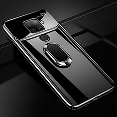 Custodia Plastica Rigida Cover Opaca con Magnetico Anello Supporto A01 per Huawei Nova 5z Nero