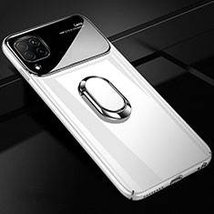 Custodia Plastica Rigida Cover Opaca con Magnetico Anello Supporto A01 per Huawei Nova 6 SE Bianco