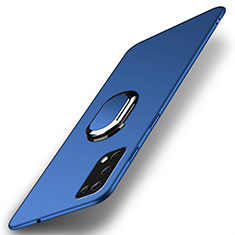 Custodia Plastica Rigida Cover Opaca con Magnetico Anello Supporto A01 per Oppo K7x 5G Blu