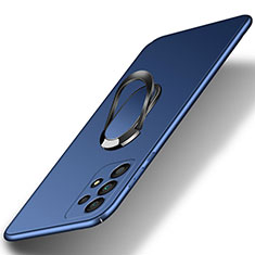 Custodia Plastica Rigida Cover Opaca con Magnetico Anello Supporto A01 per Samsung Galaxy A23 4G Blu