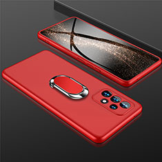 Custodia Plastica Rigida Cover Opaca con Magnetico Anello Supporto GK1 per Samsung Galaxy A53 5G Rosso