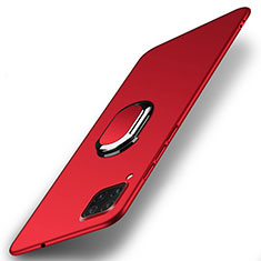 Custodia Plastica Rigida Cover Opaca con Magnetico Anello Supporto P01 per Huawei Nova 7i Rosso