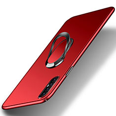 Custodia Plastica Rigida Cover Opaca con Magnetico Anello Supporto P01 per Oppo Find X2 Neo Rosso