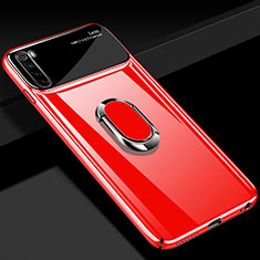 Custodia Plastica Rigida Cover Opaca con Magnetico Anello Supporto P03 per Xiaomi Redmi Note 8T Rosso