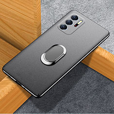 Custodia Plastica Rigida Cover Opaca con Magnetico Anello Supporto per Xiaomi Redmi Note 10T 5G Nero