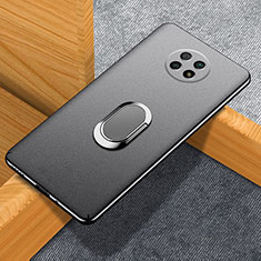 Custodia Plastica Rigida Cover Opaca con Magnetico Anello Supporto per Xiaomi Redmi Note 9T 5G Nero