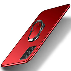 Custodia Plastica Rigida Cover Opaca con Magnetico Anello Supporto YK1 per Samsung Galaxy A52 4G Rosso