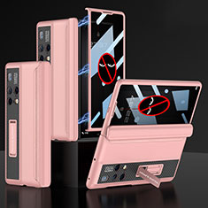 Custodia Plastica Rigida Cover Opaca con Supporto AC3 per Huawei Mate X2 Rosa