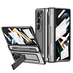 Custodia Plastica Rigida Cover Opaca con Supporto ZL6 per Samsung Galaxy Z Fold5 5G Nero