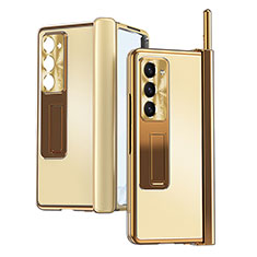 Custodia Plastica Rigida Cover Opaca con Supporto ZL9 per Samsung Galaxy Z Fold5 5G Oro