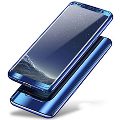 Custodia Plastica Rigida Cover Opaca Fronte e Retro 360 Gradi A01 per Samsung Galaxy Note 8 Duos N950F Blu