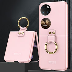 Custodia Plastica Rigida Cover Opaca Fronte e Retro 360 Gradi AC2 per Huawei P60 Pocket Oro Rosa