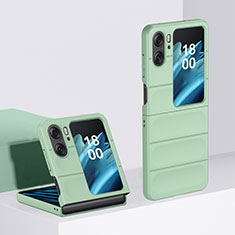 Custodia Plastica Rigida Cover Opaca Fronte e Retro 360 Gradi BH1 per Oppo Find N2 Flip 5G Verde Pastello