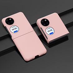 Custodia Plastica Rigida Cover Opaca Fronte e Retro 360 Gradi BH2 per Huawei P50 Pocket Oro Rosa