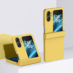 Custodia Plastica Rigida Cover Opaca Fronte e Retro 360 Gradi BH3 per Oppo Find N2 Flip 5G Giallo