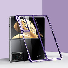 Custodia Plastica Rigida Cover Opaca Fronte e Retro 360 Gradi GK6 per Huawei Honor Magic V2 Ultimate 5G Viola