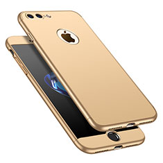 Custodia Plastica Rigida Cover Opaca Fronte e Retro 360 Gradi M01 per Apple iPhone 7 Plus Oro