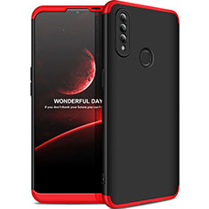 Custodia Plastica Rigida Cover Opaca Fronte e Retro 360 Gradi M01 per Oppo A31 Rosso e Nero