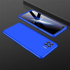 Custodia Plastica Rigida Cover Opaca Fronte e Retro 360 Gradi M01 per Oppo F17 Pro Blu