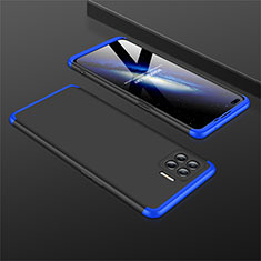 Custodia Plastica Rigida Cover Opaca Fronte e Retro 360 Gradi M01 per Oppo F17 Pro Blu e Nero