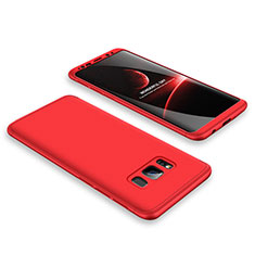 Custodia Plastica Rigida Cover Opaca Fronte e Retro 360 Gradi M01 per Samsung Galaxy S8 Plus Rosso