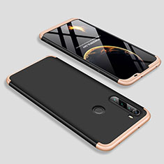 Custodia Plastica Rigida Cover Opaca Fronte e Retro 360 Gradi M01 per Xiaomi Redmi Note 8 Oro e Nero