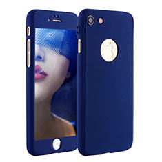 Custodia Plastica Rigida Cover Opaca Fronte e Retro 360 Gradi P01 per Apple iPhone 7 Blu