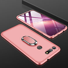 Custodia Plastica Rigida Cover Opaca Fronte e Retro 360 Gradi P01 per Huawei Honor V20 Oro Rosa