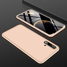 Custodia Plastica Rigida Cover Opaca Fronte e Retro 360 Gradi P01 per Huawei Nova 5 Oro