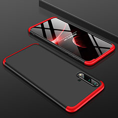 Custodia Plastica Rigida Cover Opaca Fronte e Retro 360 Gradi P01 per Huawei Nova 5 Pro Rosso e Nero