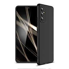 Custodia Plastica Rigida Cover Opaca Fronte e Retro 360 Gradi P01 per Samsung Galaxy A82 5G Nero