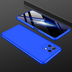 Custodia Plastica Rigida Cover Opaca Fronte e Retro 360 Gradi P01 per Xiaomi Mi 11 5G Blu