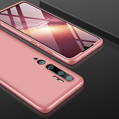 Custodia Plastica Rigida Cover Opaca Fronte e Retro 360 Gradi P01 per Xiaomi Mi Note 10 Pro Oro Rosa