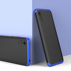 Custodia Plastica Rigida Cover Opaca Fronte e Retro 360 Gradi P01 per Xiaomi Redmi 9AT Blu e Nero