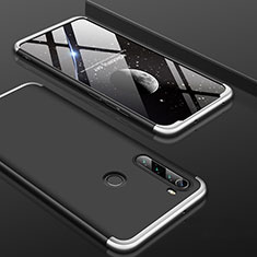 Custodia Plastica Rigida Cover Opaca Fronte e Retro 360 Gradi P01 per Xiaomi Redmi Note 8 Argento e Nero