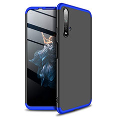 Custodia Plastica Rigida Cover Opaca Fronte e Retro 360 Gradi P02 per Huawei Nova 5T Blu e Nero