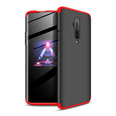 Custodia Plastica Rigida Cover Opaca Fronte e Retro 360 Gradi P02 per OnePlus 7T Pro Rosso e Nero