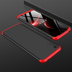 Custodia Plastica Rigida Cover Opaca Fronte e Retro 360 Gradi P03 per Xiaomi Redmi 9AT Rosso e Nero