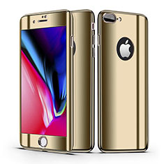 Custodia Plastica Rigida Cover Opaca Fronte e Retro 360 Gradi per Apple iPhone 7 Plus Oro