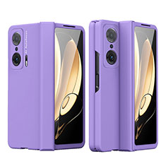 Custodia Plastica Rigida Cover Opaca Fronte e Retro 360 Gradi per Huawei Honor Magic V 5G Viola