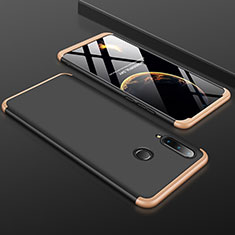 Custodia Plastica Rigida Cover Opaca Fronte e Retro 360 Gradi per Huawei Nova 4e Oro e Nero