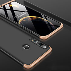 Custodia Plastica Rigida Cover Opaca Fronte e Retro 360 Gradi per Huawei P Smart+ Plus (2019) Oro e Nero